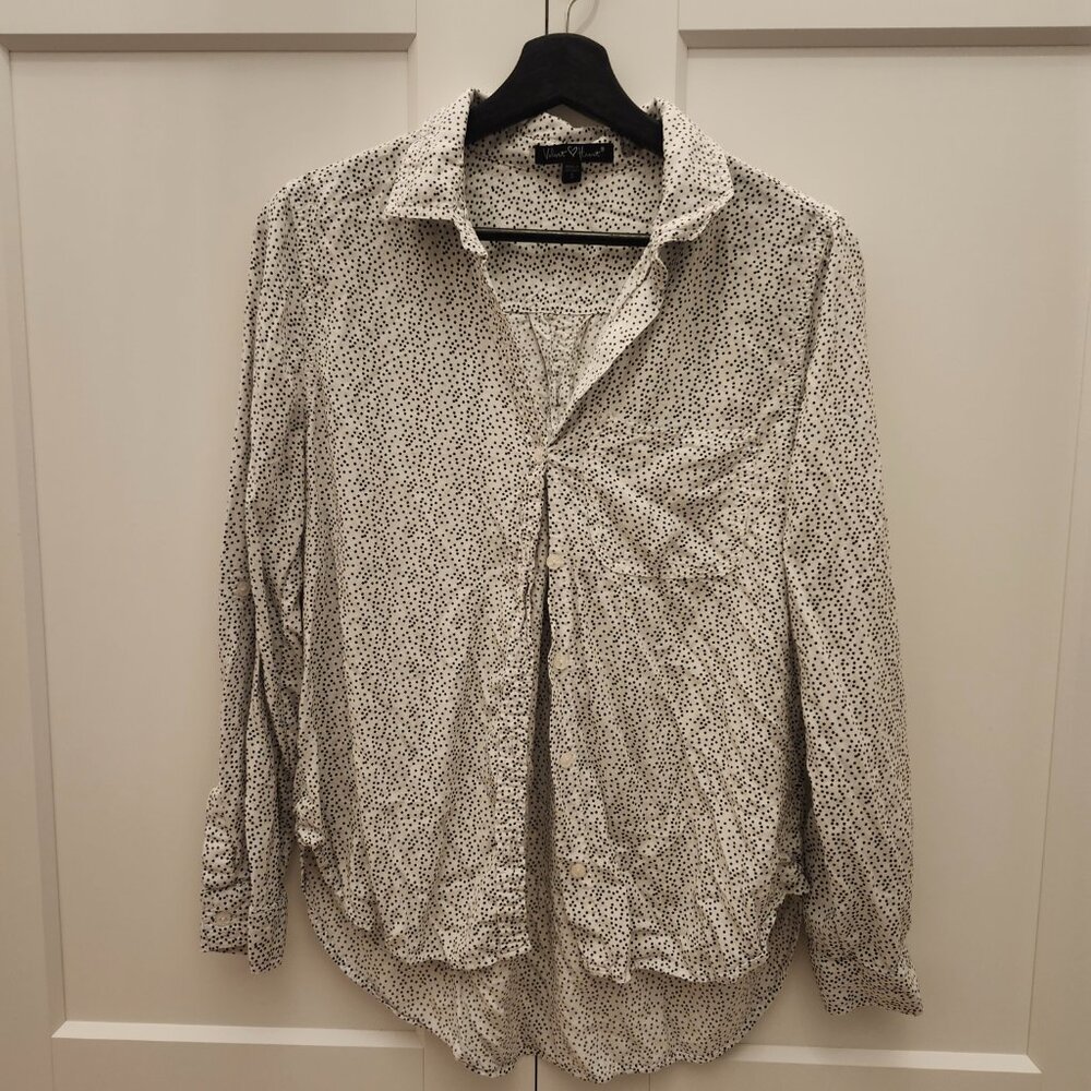 White and Black Button Down